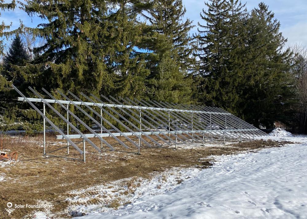 28.8 kW Ground Mount System in Ghent, NY. This featured system is built for 6 panels high in landscape by 15 panel columns wide.